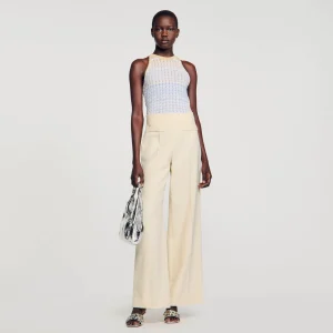 Trajes<Sandro Paris Pantalon Ancho Con Pinzas
