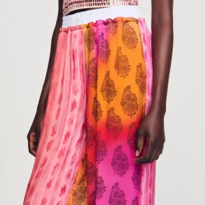Pantalones<Sandro Paris Pantalon Ancho Estampado