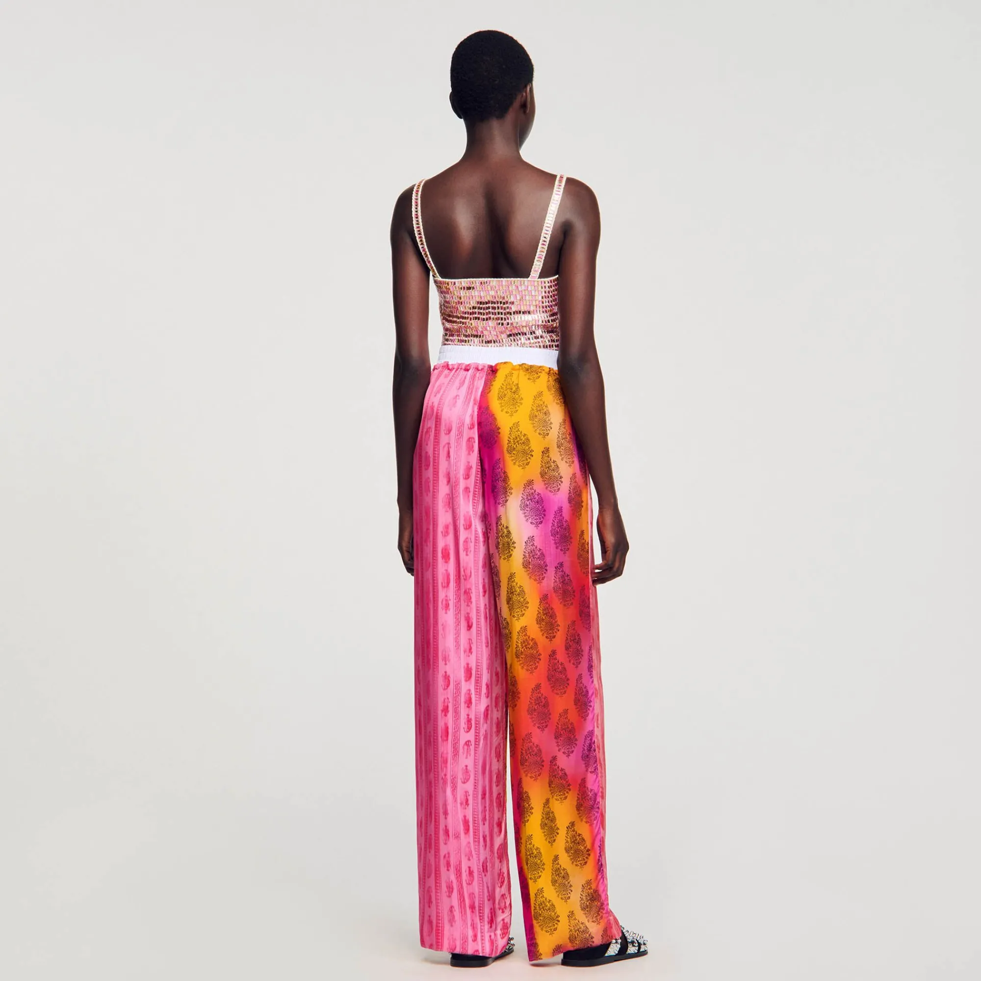 pantalon_ancho_estampado_4.webp Pantalones<Sandro Paris Pantalon Ancho Estampado