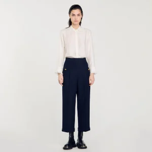 Trajes<Sandro Paris Pantalon De Corte Ancho