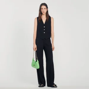 Pantalones<Sandro Paris Pantalon De Pernera Ancha