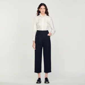 Trajes<Sandro Paris Pantalon De Talle Alto