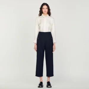 Trajes<Sandro Paris Pantalon De Talle Alto