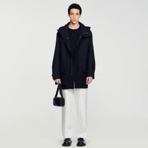 Abrigos & Cazadoras<Sandro Paris Parka De Tejido Tecnico