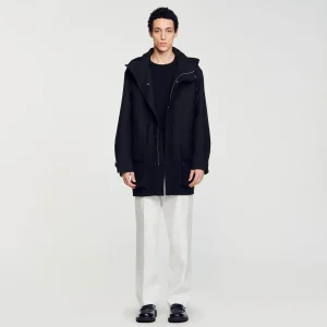 Abrigos & Cazadoras<Sandro Paris Parka De Tejido Tecnico