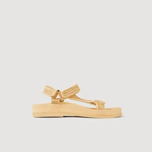 Sandalias<Sandro Paris Sandalias Planas De Rafia