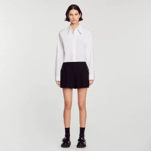 Trajes<Sandro Paris Short De Talle Alto De Tweed