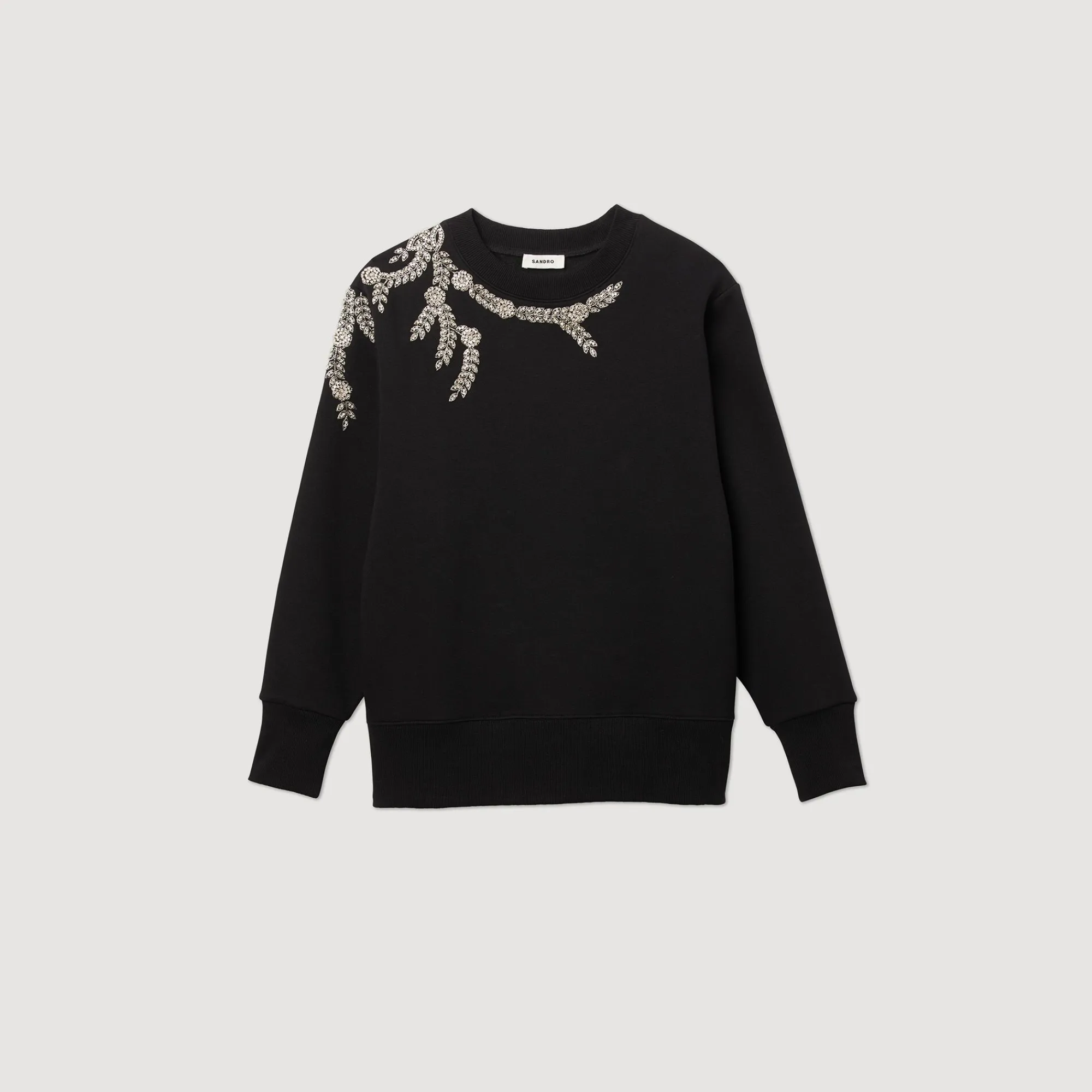sudadera_con_bordado_joya_6.webp Sudaderas<Sandro Paris Sudadera Con Bordado Joya