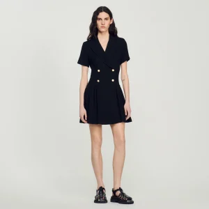 Vestidos<Sandro Paris Vestido Abrigo Corto De Tweed