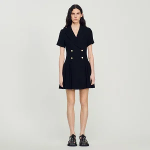 Vestidos<Sandro Paris Vestido Abrigo Corto De Tweed