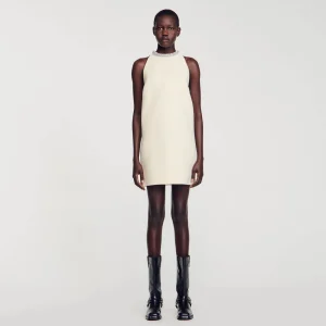 Vestidos<Sandro Paris Vestido Con Cuello Con Bisuteria