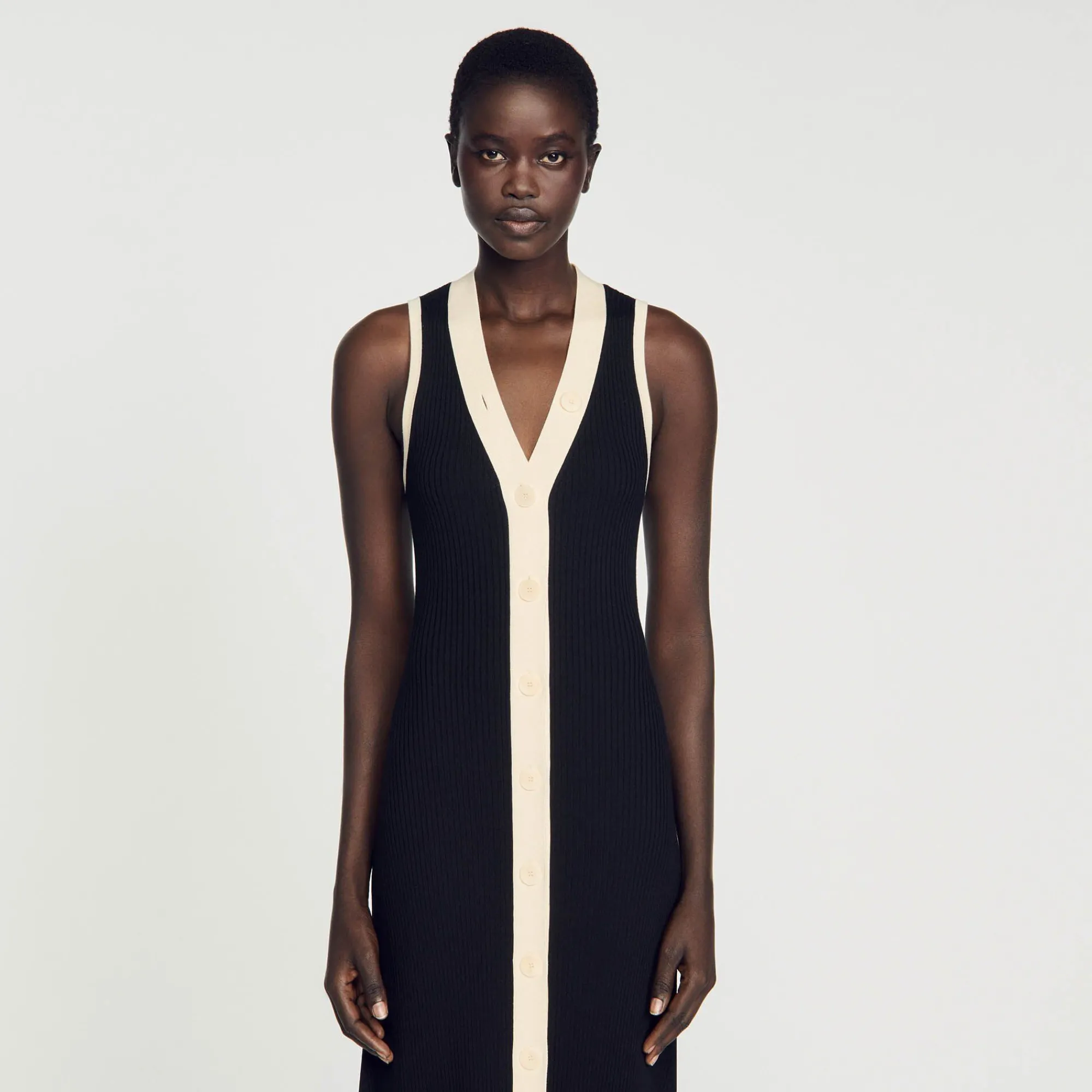 vestido_largo_de_punto_3.webp Vestidos<Sandro Paris Vestido Largo De Punto