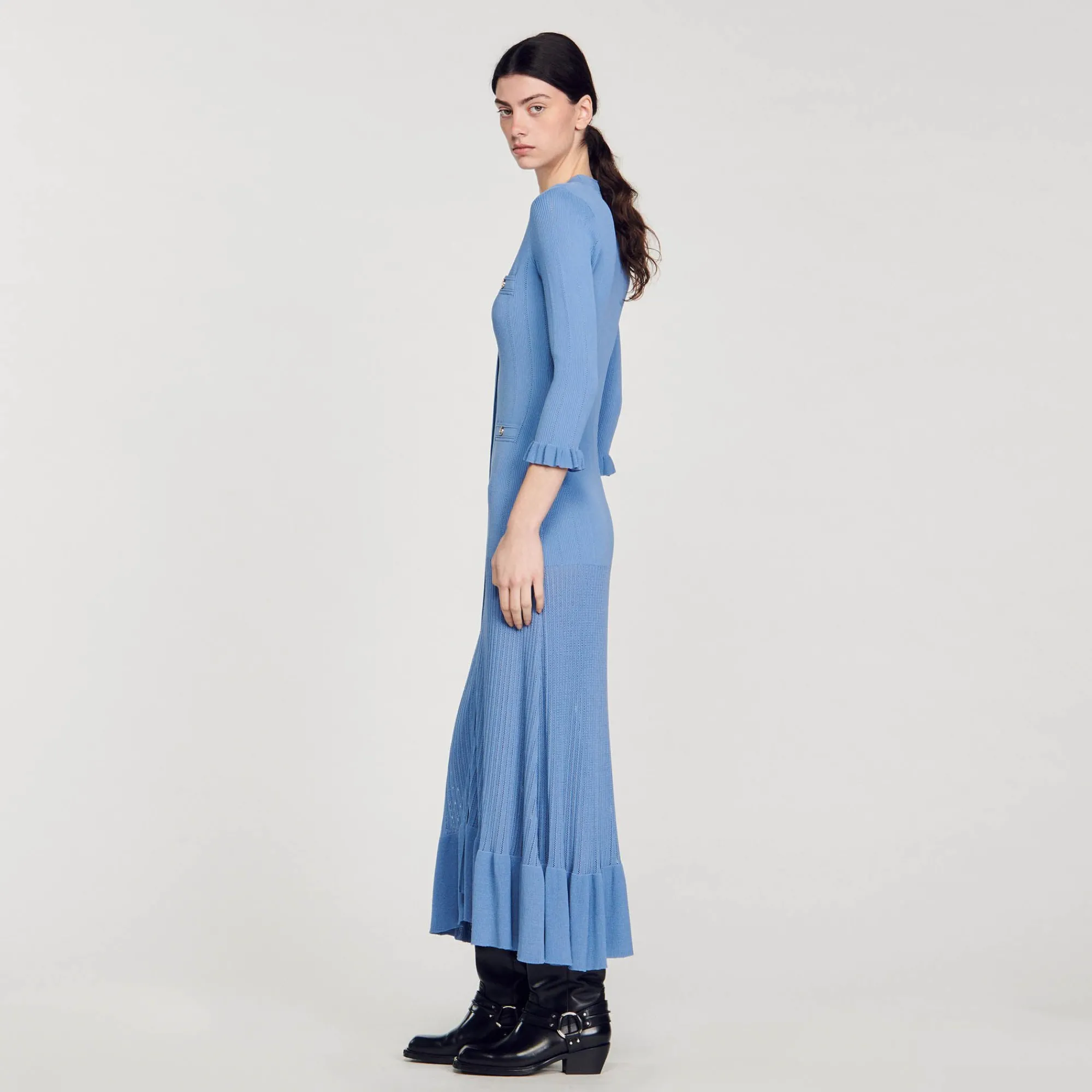 vestido_largo_de_punto_5-1.webp Vestidos<Sandro Paris Vestido Largo De Punto