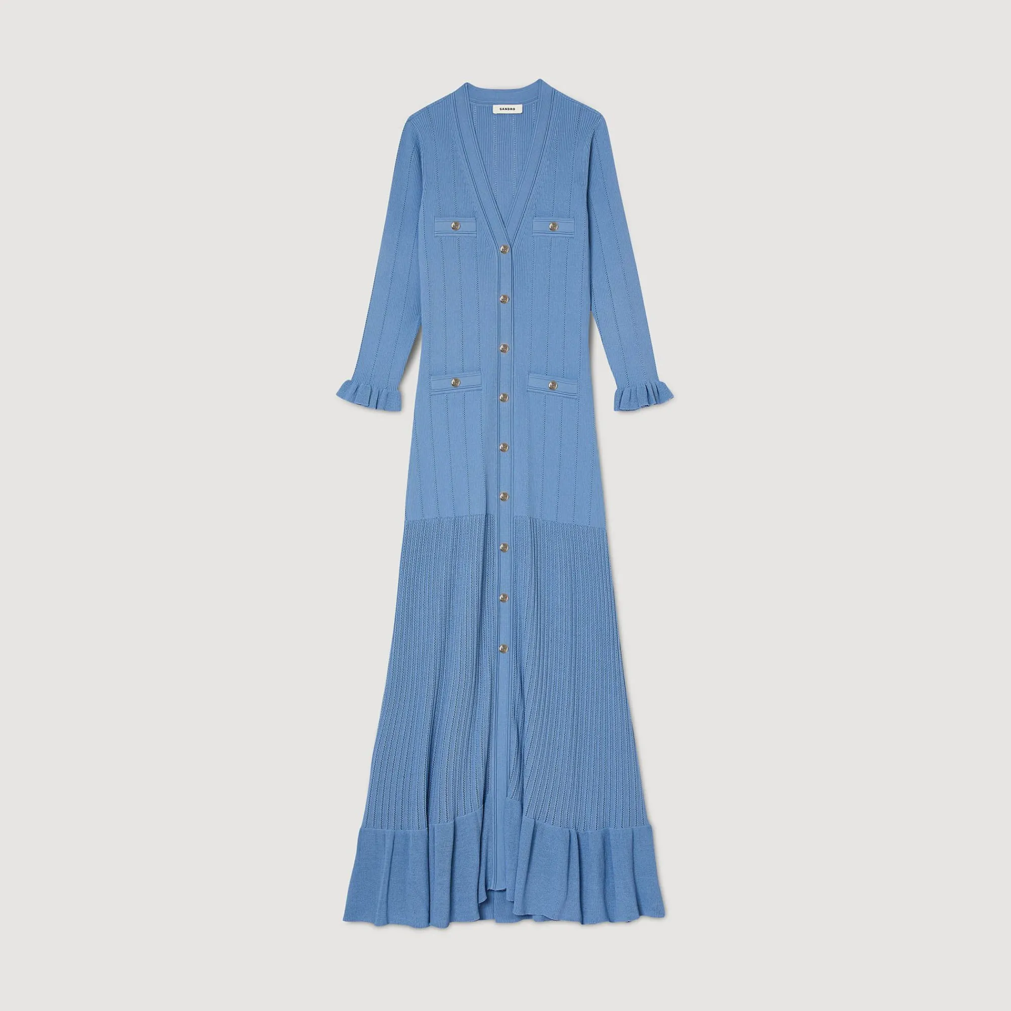 vestido_largo_de_punto_6-1.webp Vestidos<Sandro Paris Vestido Largo De Punto