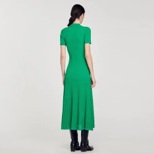 Vestidos<Sandro Paris Vestido Largo De Punto De Canale