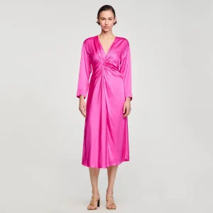 Vestidos<Sandro Paris Vestido Largo Drapeado