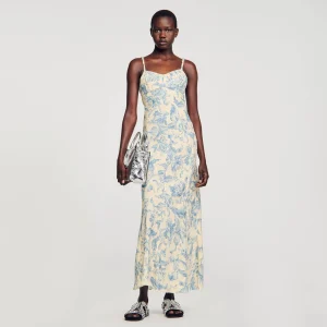 Vestidos<Sandro Paris Vestido Largo Estampado